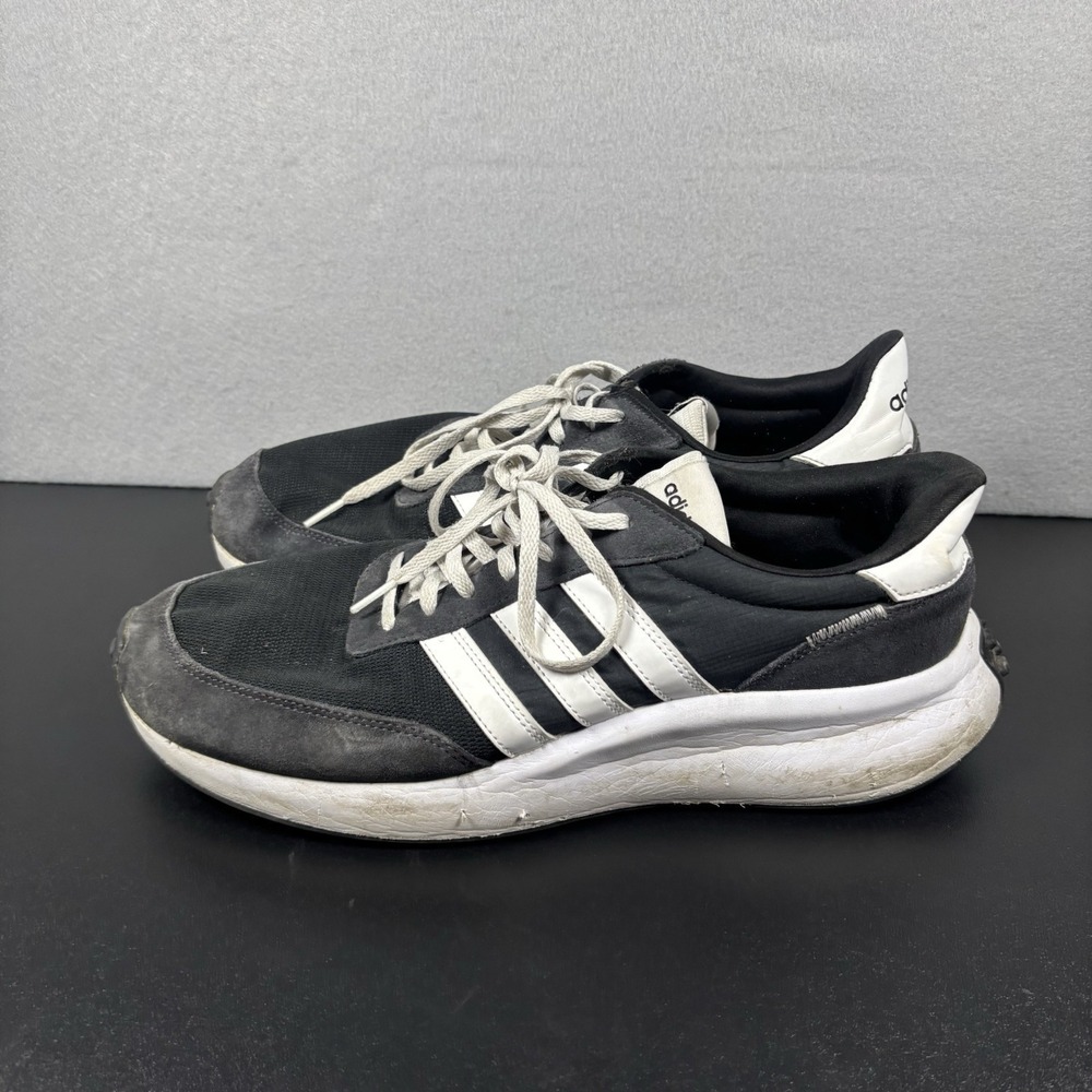 Adidas Run 70s Mens Running Shoes Athletic Sneakers Carbon Black GX3090 Size 12